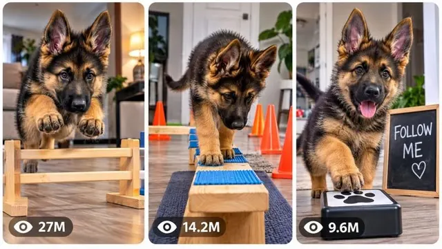 30 Sec Viral Puppy Challenge & Mini Obstacle Universe Authentic Social Video Content Engine