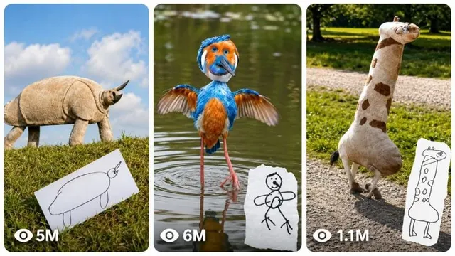 Ảnh xem trước 1/1: 30-Second Child Weird Drawing Animals in Reality