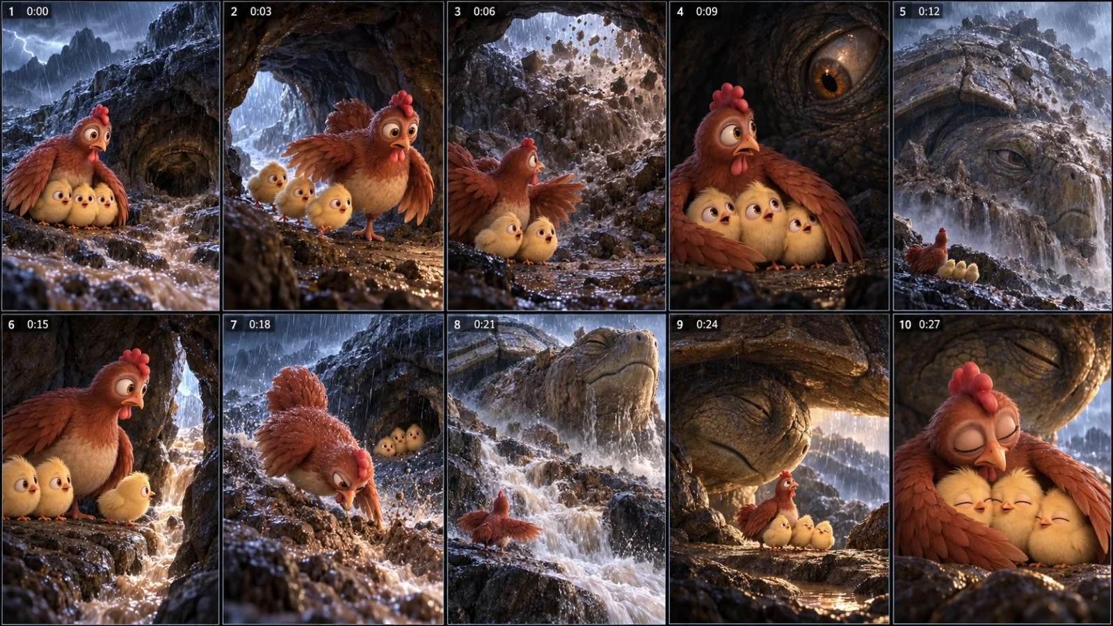 Preview still 1 of 1: 30SEC USA Top Viral 3DCARTOON Cosmic Clucks v1