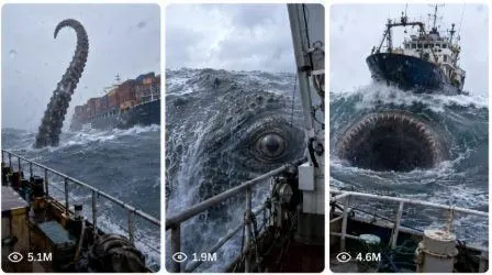 Deep Sea Giant Creature Attack