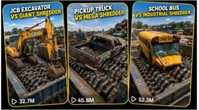 Industrial Shredder Crushing