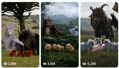 Preview still 1 of 1: Photoreal Fantasy Creature Family Viral Shorts