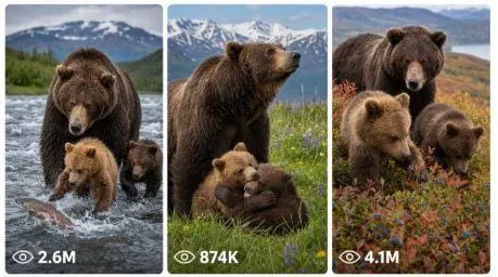 Raw Discovery-Style Grizzly Family