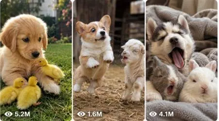 Viral Puppy & Baby Animal Reaction
